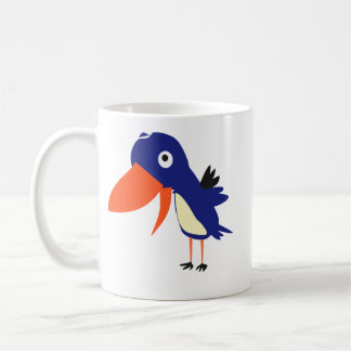 Niedliche Cartoon Blaue Vogel Keramik Tasse