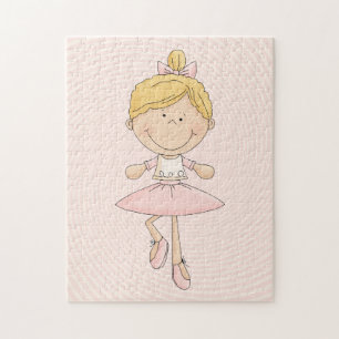 Niedliche Cartoon-Blondinen-Ballerina Puzzle