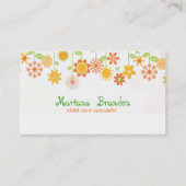 Niedliche Cartoon-Blume Visitenkarte (Vorderseite)