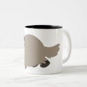 Niedliche Cartoon-Dachs-Tasse Zweifarbige Tasse (VorderseiteRechts)