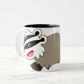 Niedliche Cartoon-Dachs-Tasse Zweifarbige Tasse (Vorderseite Links)