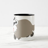 Niedliche Cartoon-Dachs-Tasse Zweifarbige Tasse (Mittel)