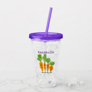 Niedliche Cartoon-Darstellung des Carrot-Quartetts Acryltrinkbecher