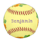 Niedliche Cartoon-Darstellung des Carrot-Quartetts Baseball (Rückseite)