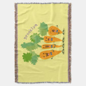 Niedliche Cartoon-Darstellung des Carrot-Quartetts Decke (Vorderseite Vertikal)