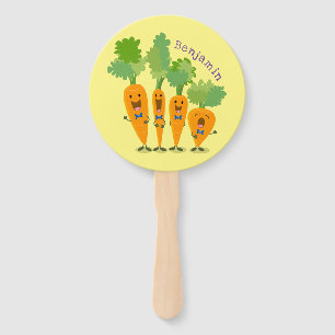 Niedliche Cartoon-Darstellung des Carrot-Quartetts Fächer