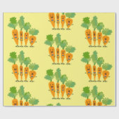 Niedliche Cartoon-Darstellung des Carrot-Quartetts Geschenkpapier (Flach)
