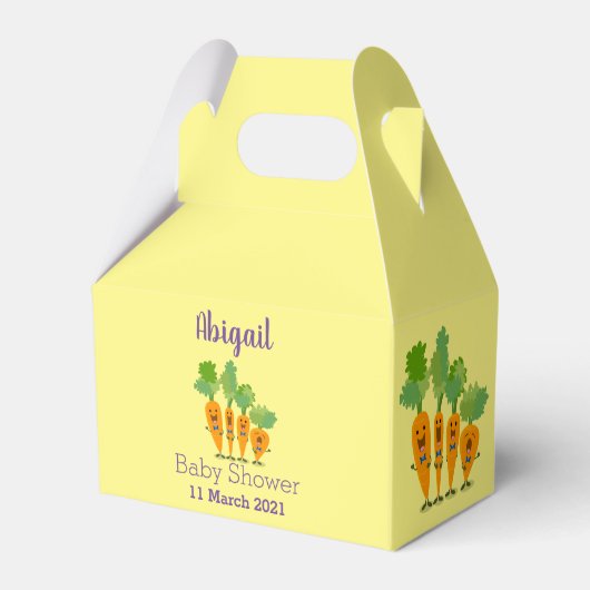 Niedliche Cartoon-Darstellung des Carrot-Quartetts Geschenkschachtel (Vorderseite)