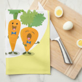 Niedliche Cartoon-Darstellung des Carrot-Quartetts Geschirrtuch (Viertel Falte)