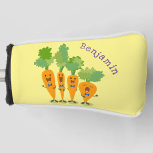 Niedliche Cartoon-Darstellung des Carrot-Quartetts Golf Headcover