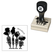Niedliche Cartoon-Darstellung des Carrot-Quartetts Gummistempel (Stempel)
