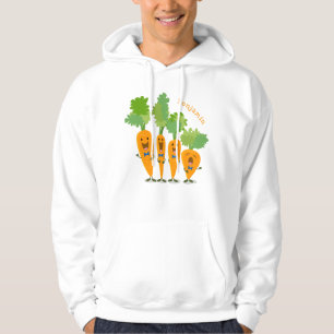Niedliche Cartoon-Darstellung des Carrot-Quartetts Hoodie