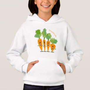 Niedliche Cartoon-Darstellung des Carrot-Quartetts Hoodie