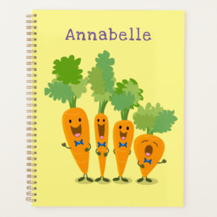 Niedliche Cartoon-Darstellung des Carrot-Quartetts Planer