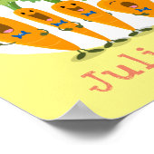 Niedliche Cartoon-Darstellung des Carrot-Quartetts Poster (Ecke)