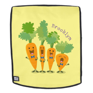 Niedliche Cartoon-Darstellung des Carrot-Quartetts Rucksack