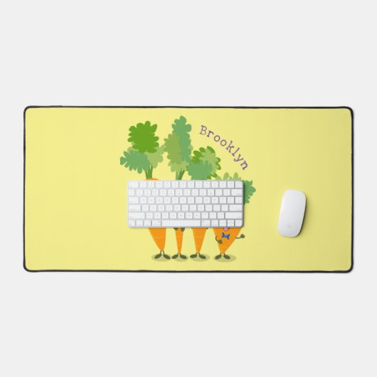 Niedliche Cartoon-Darstellung des Carrot-Quartetts Schreibtischunterlage (Tastatur & Maus)
