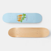 Niedliche Cartoon-Darstellung des Carrot-Quartetts Skateboard (Horizontal)