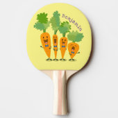 Niedliche Cartoon-Darstellung des Carrot-Quartetts Tischtennis Schläger (Rückseite)