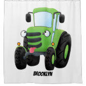 Niedliche Cartoon-Darstellung des Happy Farm Duschvorhang (Vorderseite)