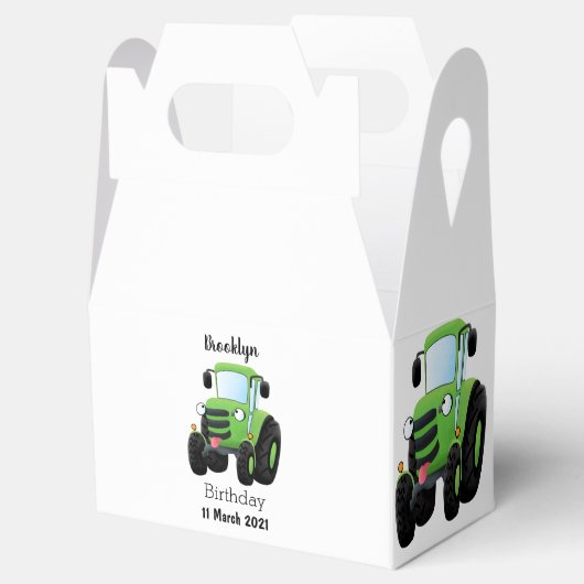 Niedliche Cartoon-Darstellung des Happy Farm Geschenkschachtel (Geöffnet)