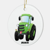 Niedliche Cartoon-Darstellung des Happy Farm Keramik Ornament (Links)