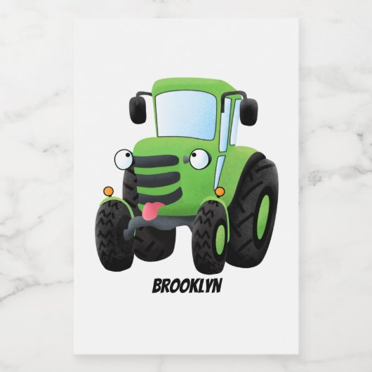 Niedliche Cartoon-Darstellung des Happy Farm Lebensmitteletikett (Einzelnes Label)