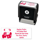 Niedliche Cartoon-Darstellung des Happy Farm Permastempel (Beispiel)