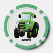 Niedliche Cartoon-Darstellung des Happy Farm Pokerchips (Rückseite)