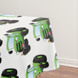 Niedliche Cartoon-Darstellung des Happy Farm Tischdecke