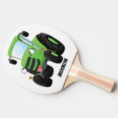 Niedliche Cartoon-Darstellung des Happy Farm Tischtennis Schläger (Seitenansicht)