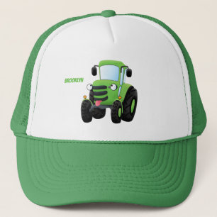 Niedliche Cartoon-Darstellung des Happy Farm Truckerkappe