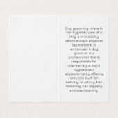 Niedliche Cartoon Dog and Grooming Tools Visitenkarten (Innenseite Aufgefaltet)