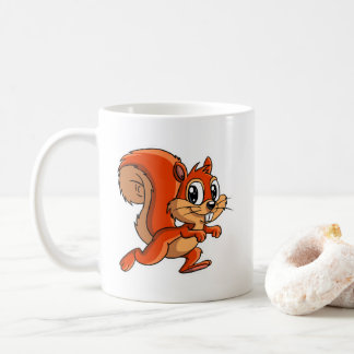 Niedliche Cartoon-Eichhörnchen-Kaffeetasse Kaffeetasse