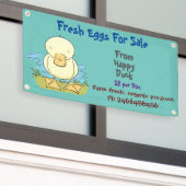 Niedliche Cartoon-Eier aus lustigen Enten Banner (Äußeres Gebäude)