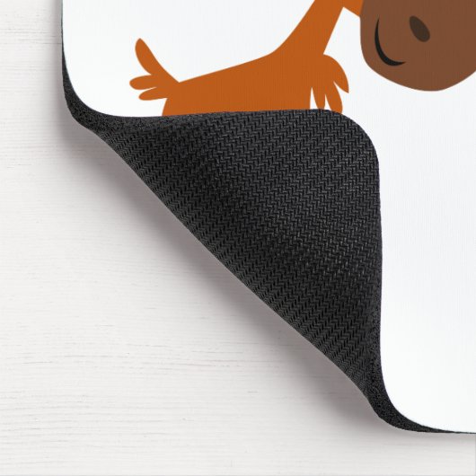 Niedliche Cartoon-Elch-Paare in der Liebe Mousepad (Ecke)