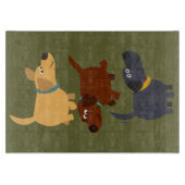 Niedliche Cartoon-Etiketten in 3 Aromazuchtklappen Schneidebrett (Vorderseite)