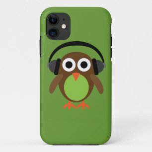 Niedliche Cartoon-Eule DJ mit Kopfhörern Case-Mate iPhone Hülle