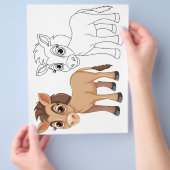 Niedliche Cartoon-Färbungsseite Flyer (Hand)