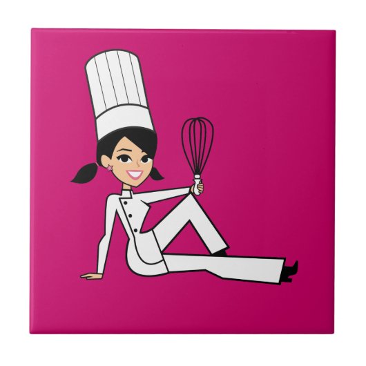 Niedliche Cartoon-Fliese Fliese (Vorderseite)