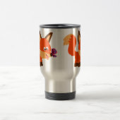 Niedliche Cartoon Fox und Schmetterling-Tasse Reisebecher (Mittel)