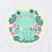Niedliche Cartoon Frogs Labels Etiketten (Design 1)