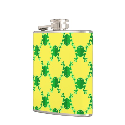 Niedliche Cartoon-Frösche Flachmann (Links)