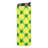 Niedliche Cartoon-Frösche Thermosbecher (Nach links gedreht)