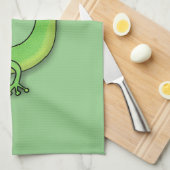 Niedliche Cartoon-Geckos-Illustration Geschirrtuch (Viertel Falte)