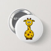 Niedliche Cartoon-Giraffe Button (Vorne & Hinten)