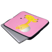 Niedliche Cartoon-Giraffe Laptopschutzhülle (Vorne Knopf)