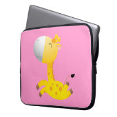 Niedliche Cartoon-Giraffe Laptopschutzhülle (Vorderseite Links)