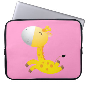Niedliche Cartoon-Giraffe Laptopschutzhülle