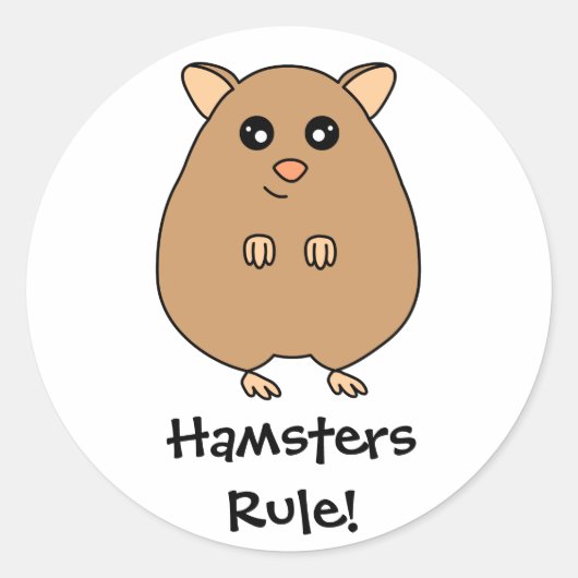 Niedliche Cartoon Hamster Rule Stickers (Vorderseite)